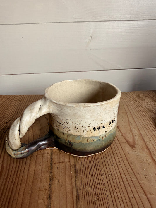 Ceramic Mug Tea etc Twisted Handle