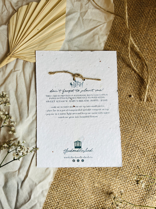 Thank You Teacher Gift, Plantable Seed Paper Clay Keepsake
