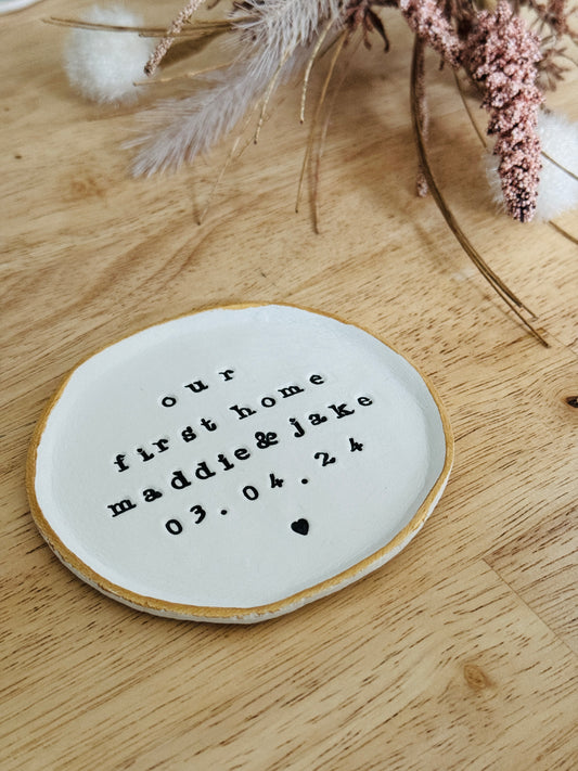 Personalised First Home Key Dish Gift