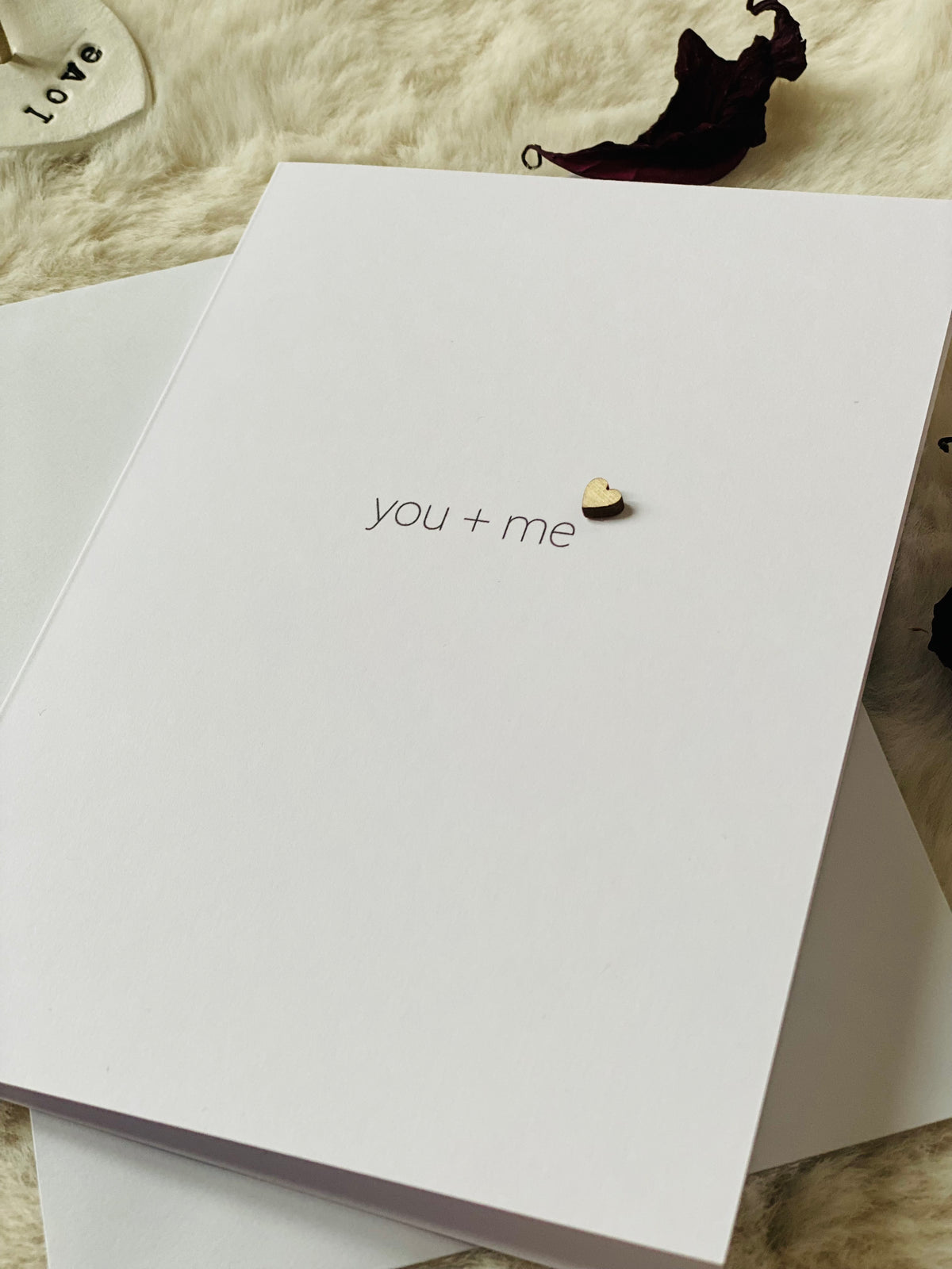 Wooden Heart Valentine's Day Card