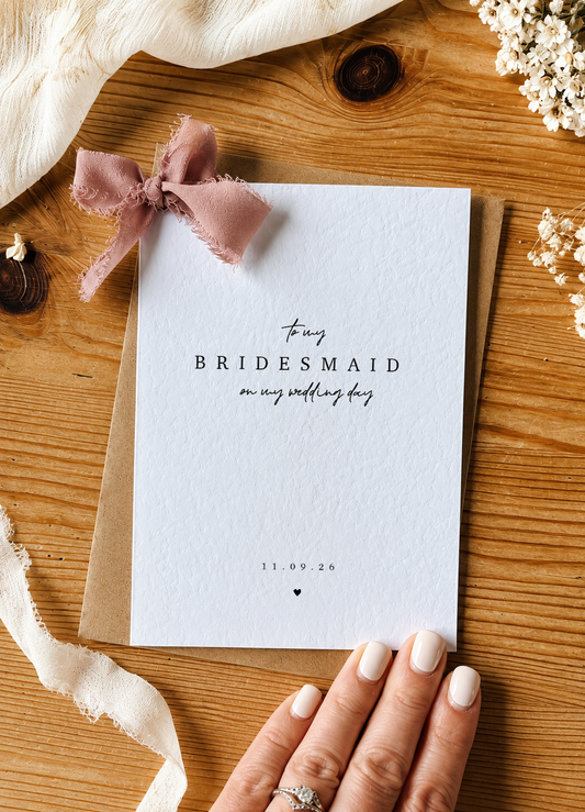 Personalised Bridesmaid Thank You Card