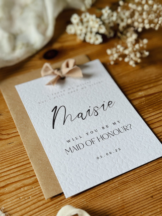 Personalised Bridesmaid Proposal Card For Sister