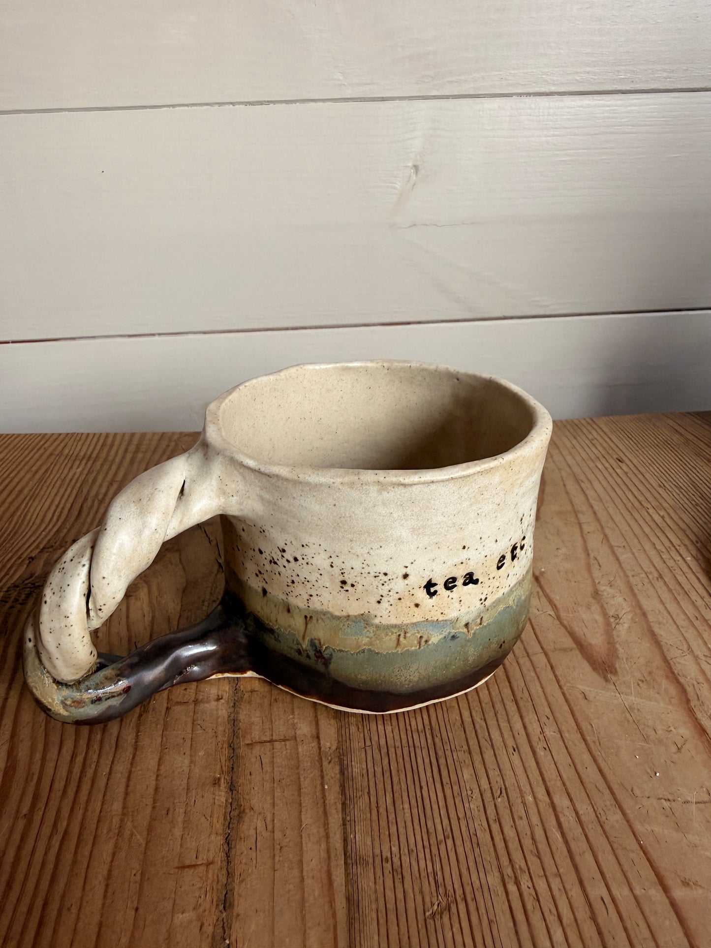 Ceramic Mug Tea etc Twisted Handle