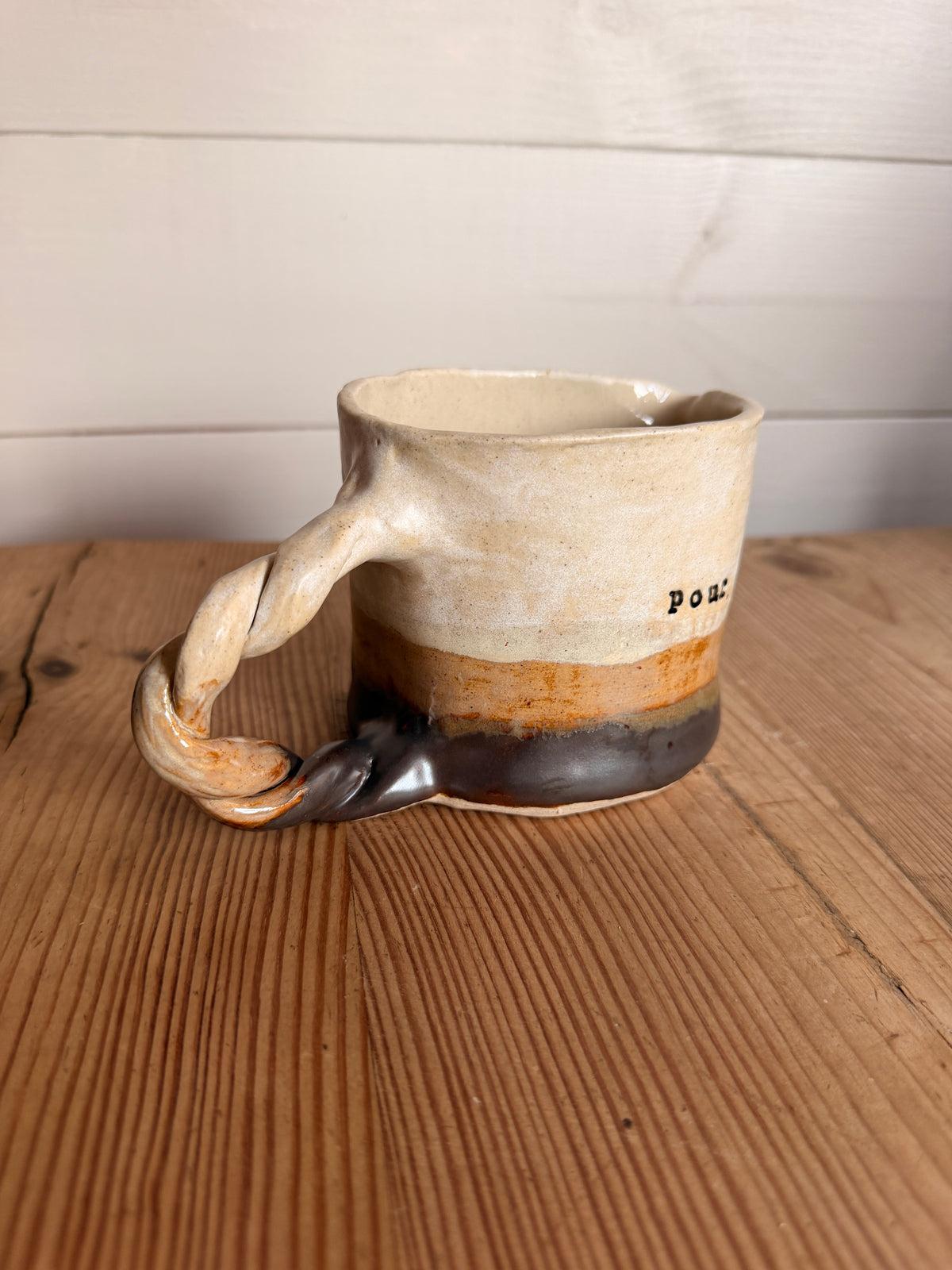 Ceramic Jug Twisted Handle