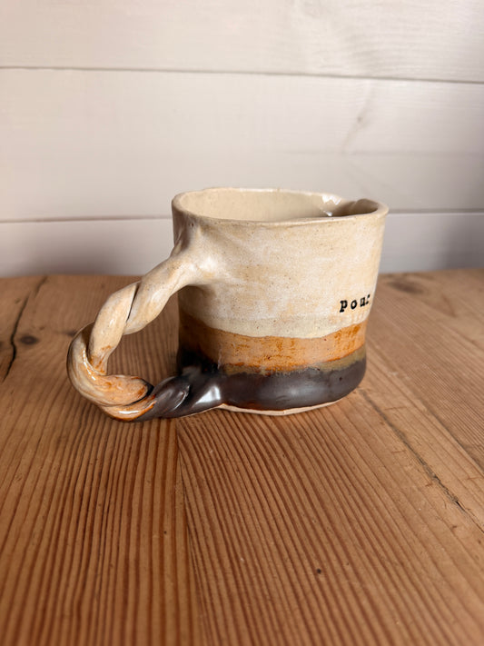 Ceramic Jug Twisted Handle
