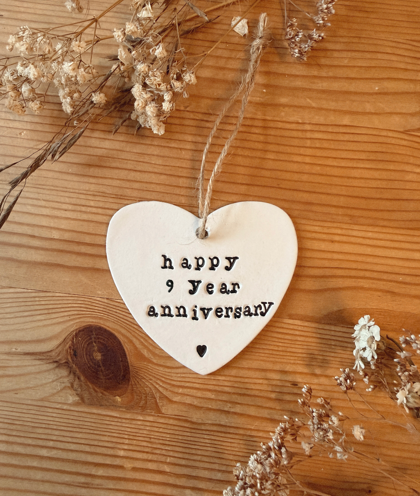 Anniversary Keepsake Plaque with Twine