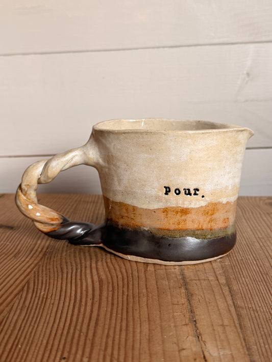 Ceramic Jug Twisted Handle