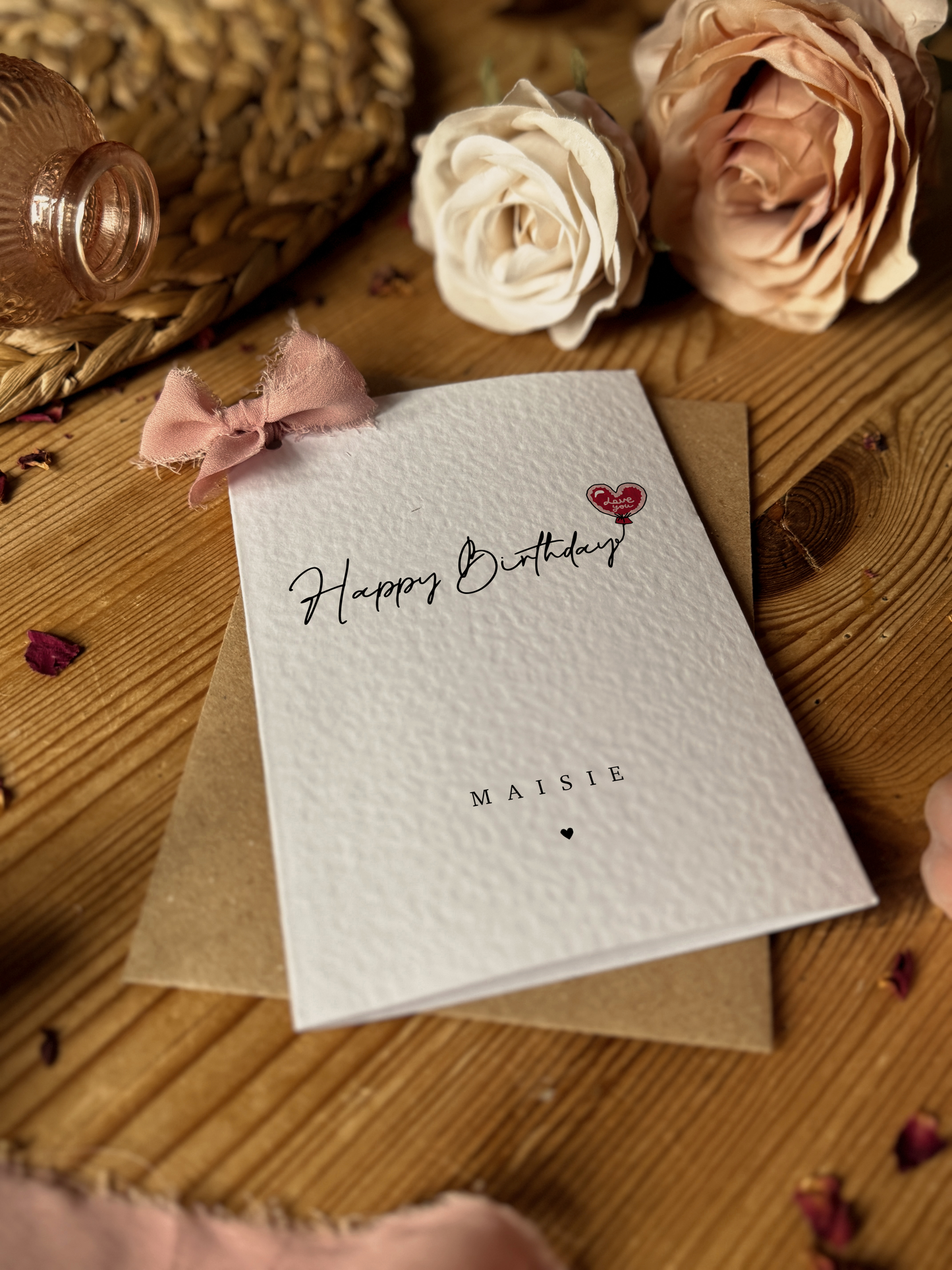 Heart Balloon Birthday Card
