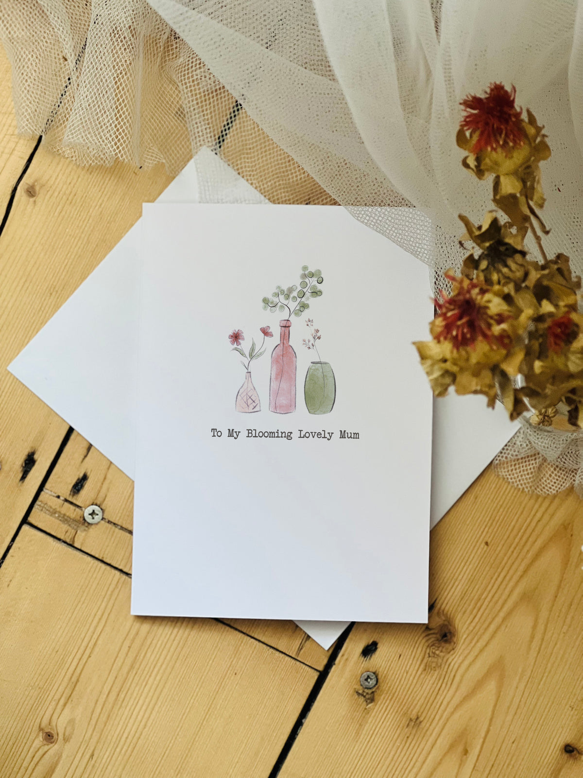 Watercolour Flowers Mother's Day Card