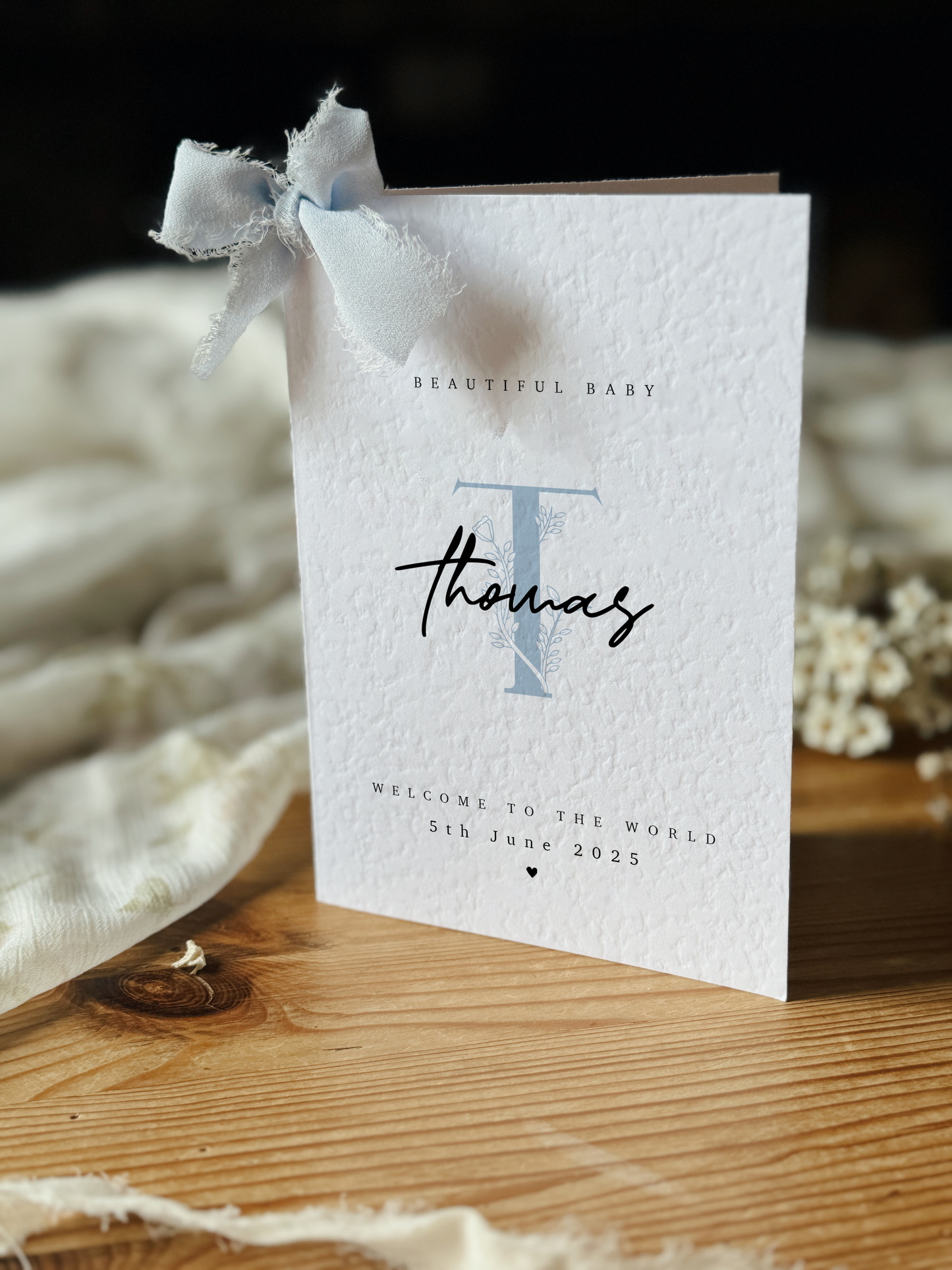 Personalised New Baby Boy Card