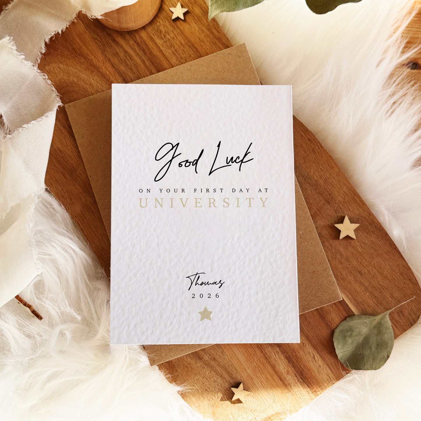 Personalised Good Luck at University Card