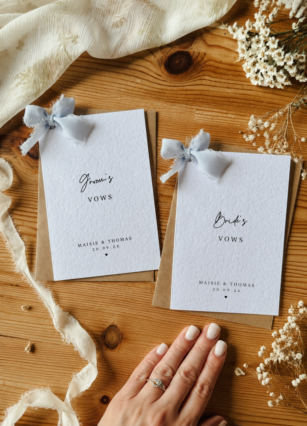 Personalised Wedding Vow Books