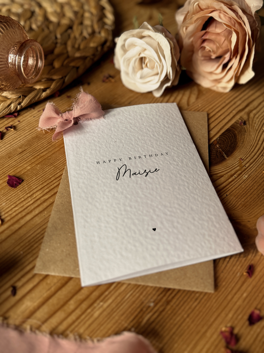 Calligraphy Birthday Card