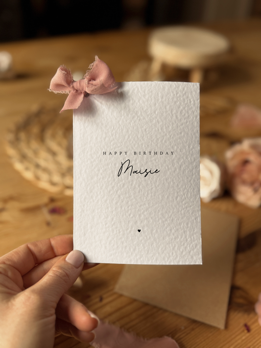 Calligraphy Birthday Card