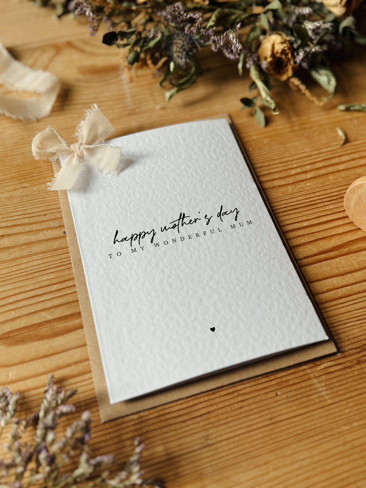 Personalised Mother's Day Card with Bow