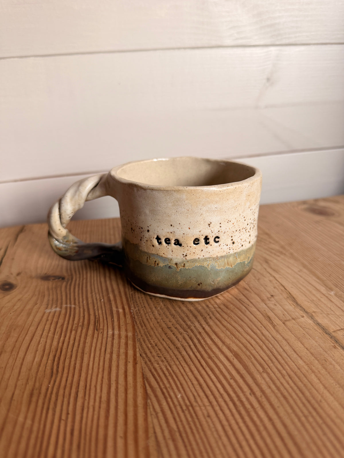 Ceramic Mug Tea etc Twisted Handle