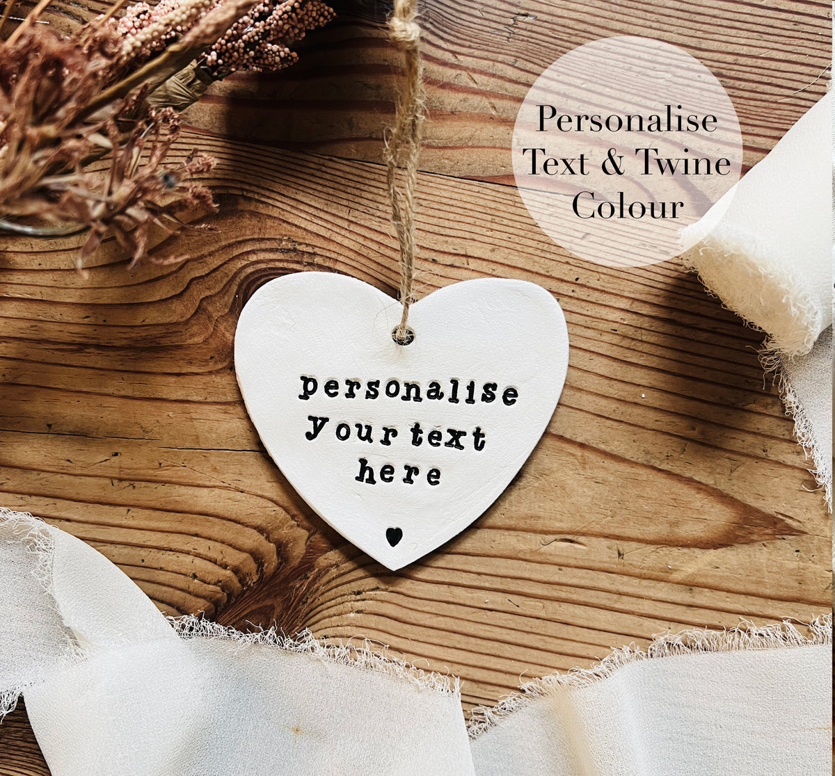 Personalised With Own Message Gift Heart Keepsake