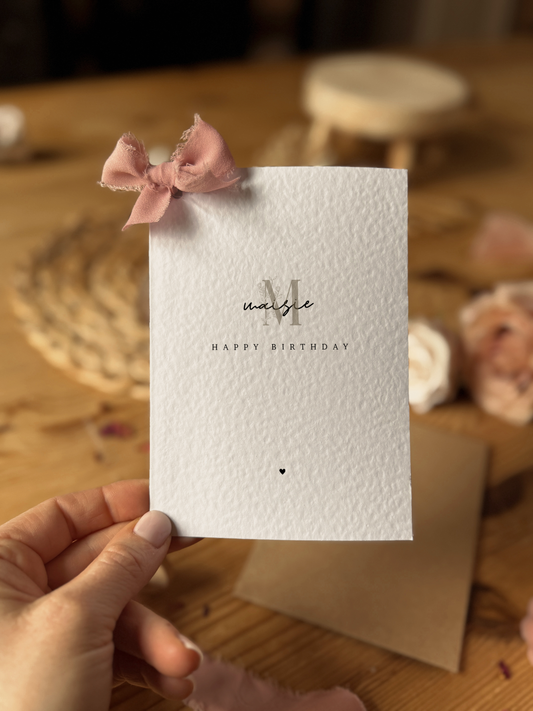 Floral Letter Birthday Card