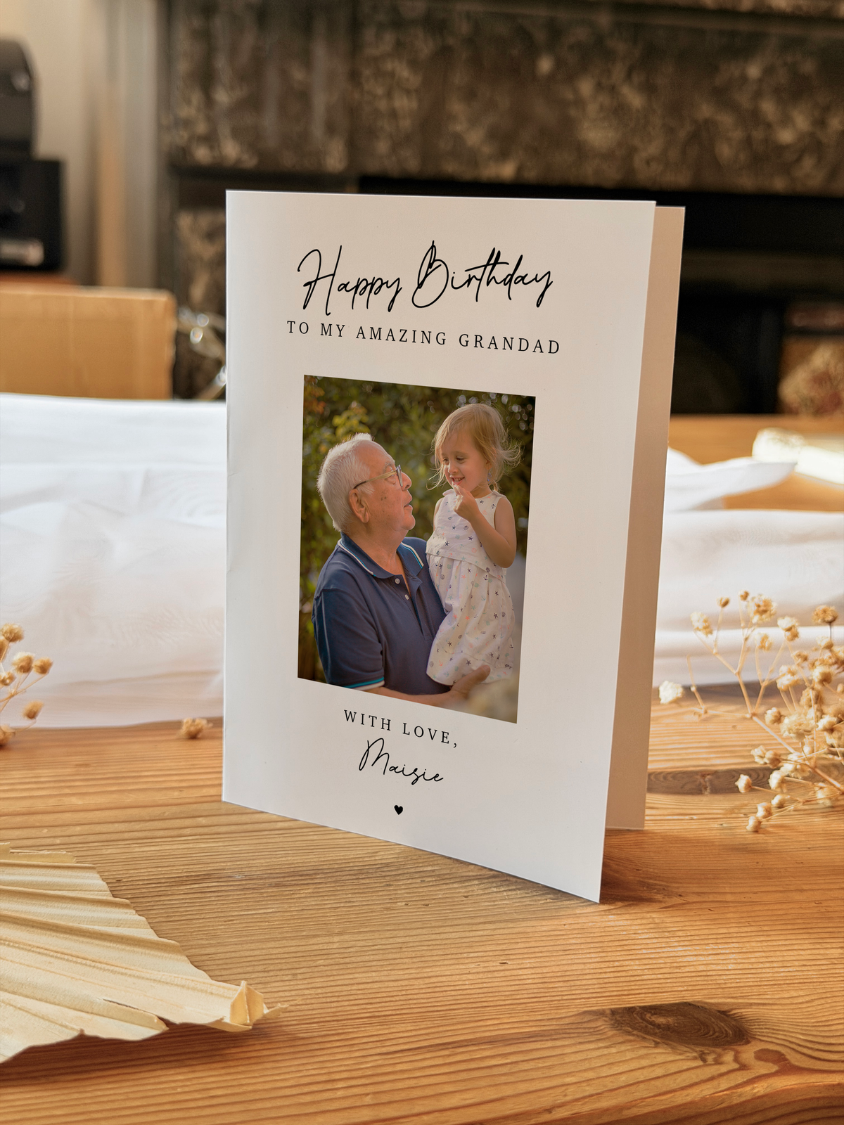 Personalised Birthday Card for Grandad with Photo