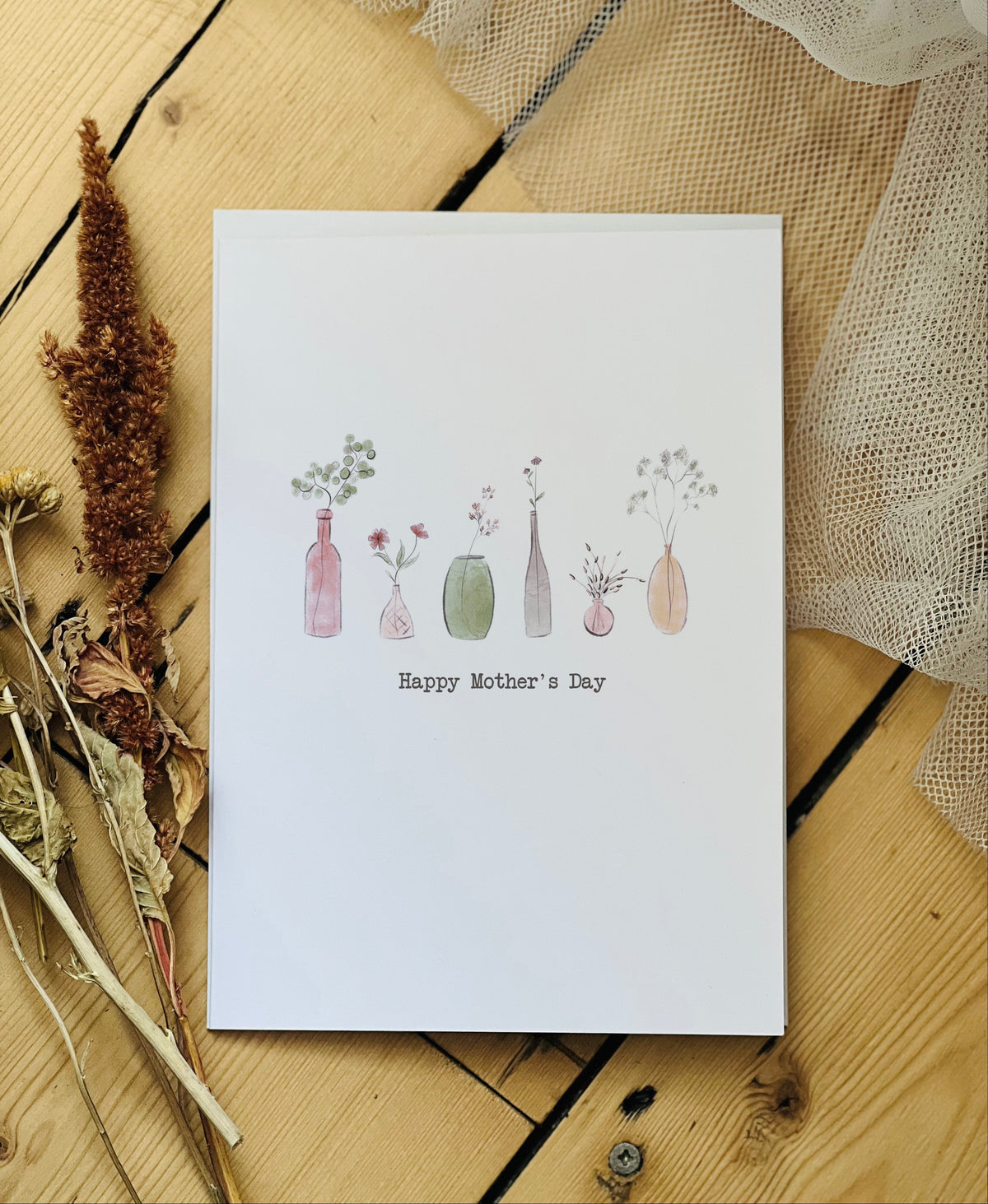 Watercolour Flowers Mother's Day Card