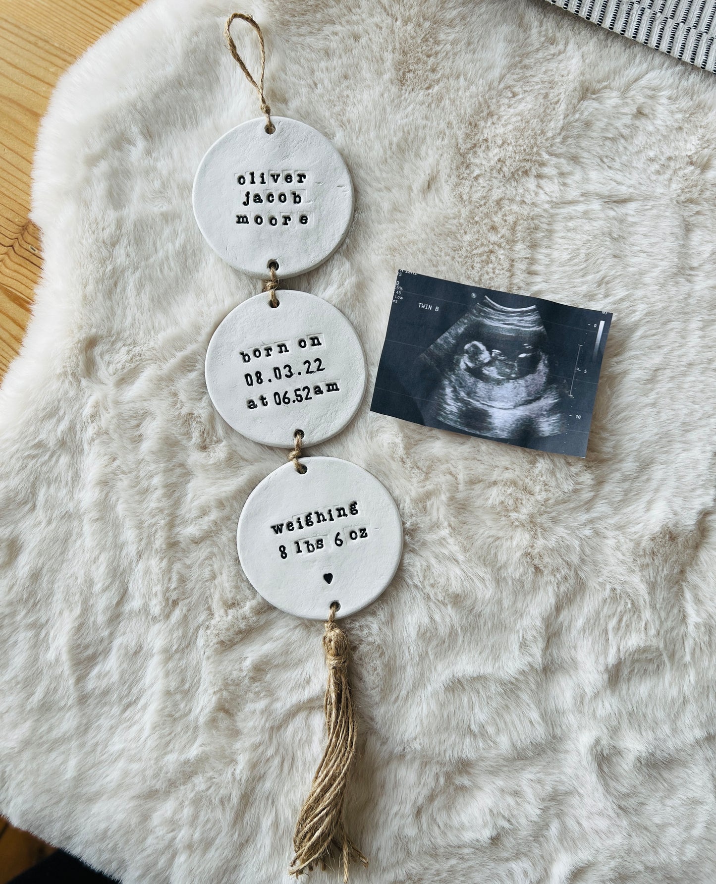 Personalised New Baby Wall Hanging