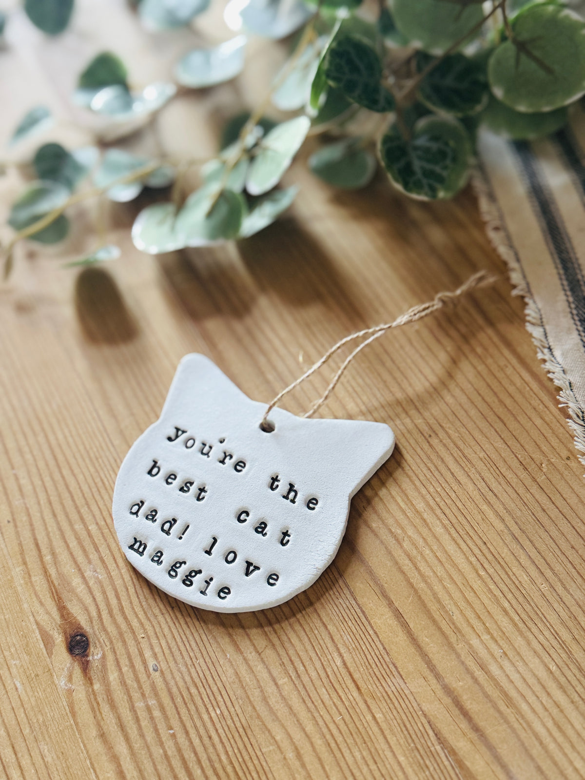 Best Cat Dad Father's Day Keepsake Plaque