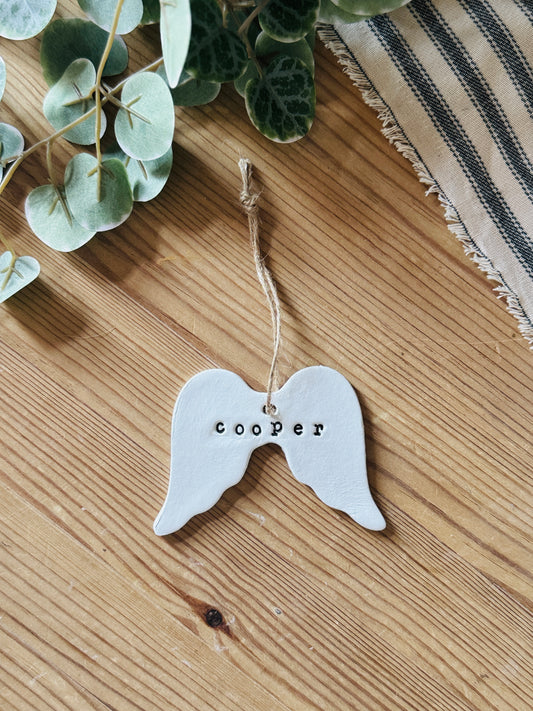 Angel Wing Memorial Keepsake Plaque
