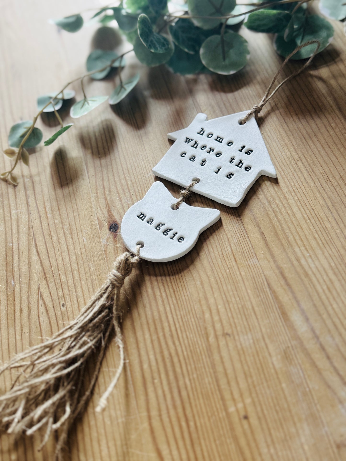 Personalised Pet Wall Hanging, Cat Lover Gift