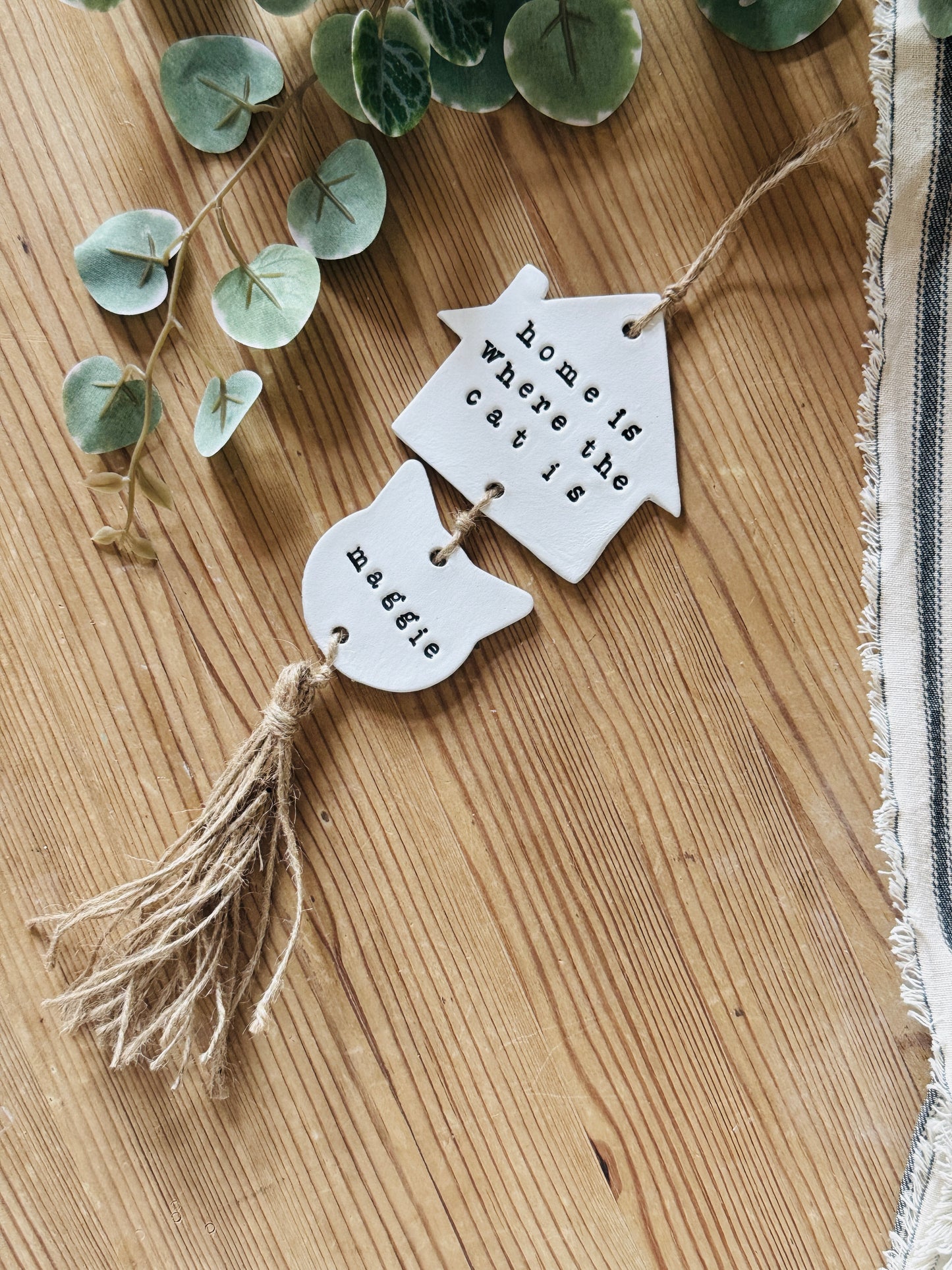 Personalised Pet Wall Hanging, Cat Lover Gift