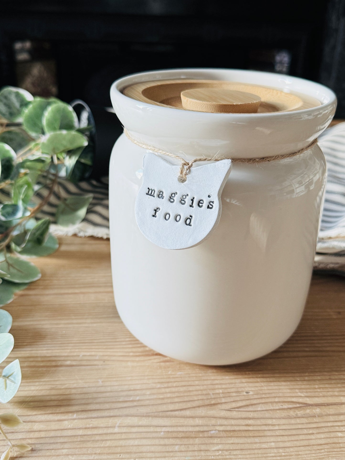 Personalised Cat Food Jar Label