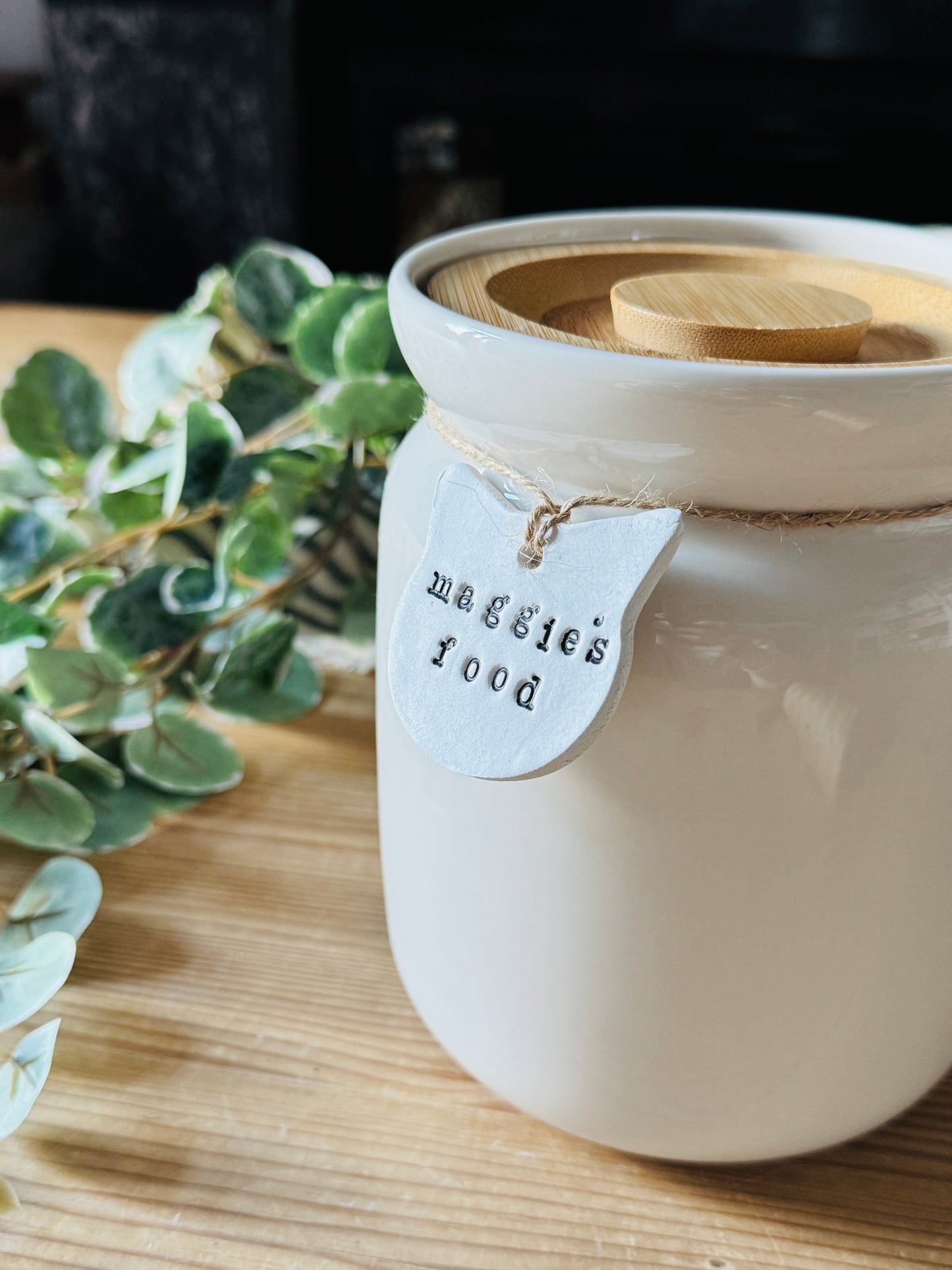 Personalised Cat Food Jar Label