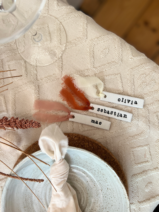 Personalised Clay Wedding Place Names