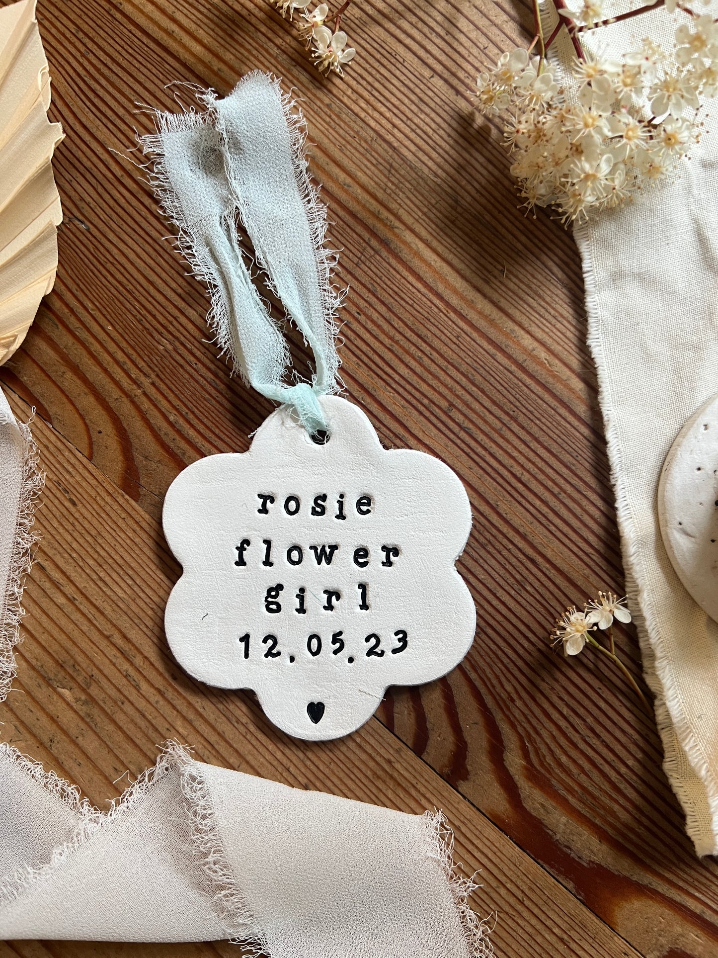 Personalised Clay Bridesmaid Keepsake, Bridal Party Gift
