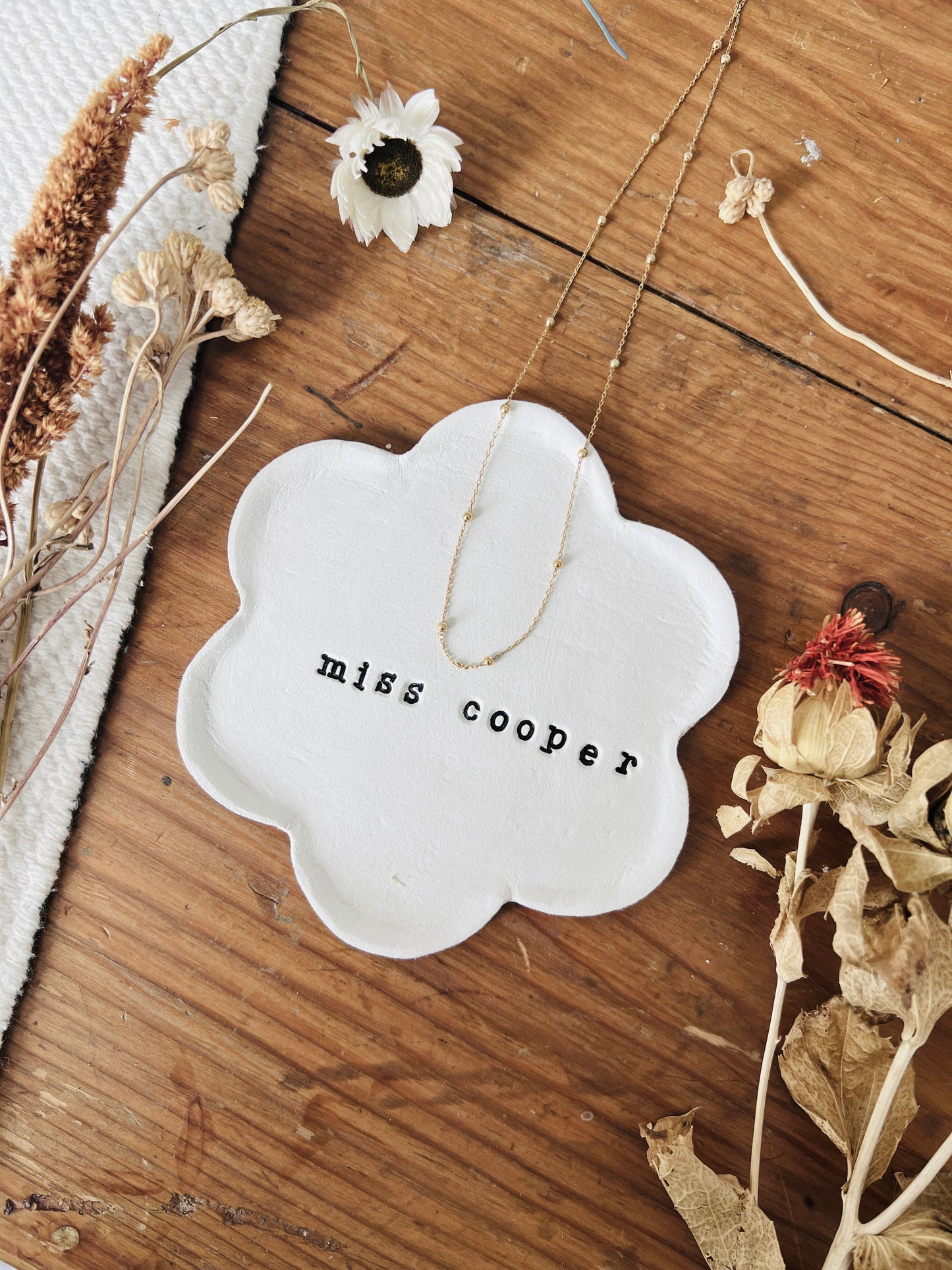 Personalised Teacher Flower Trinket Dish