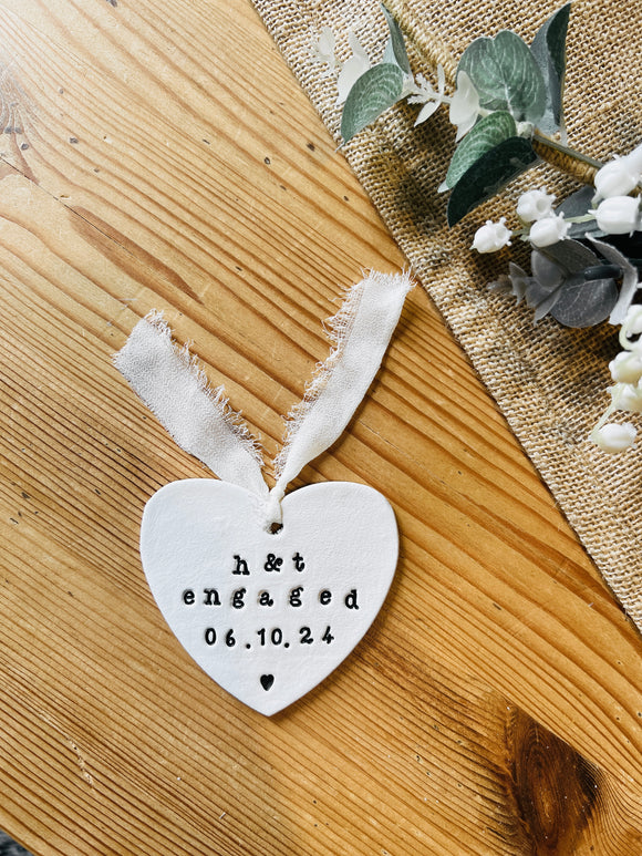 Personalised Clay Engagement Gift