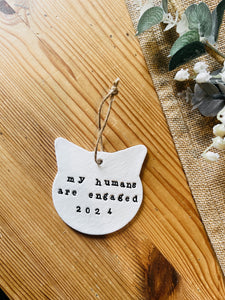 Personalised Cat Parents Engagement Gift