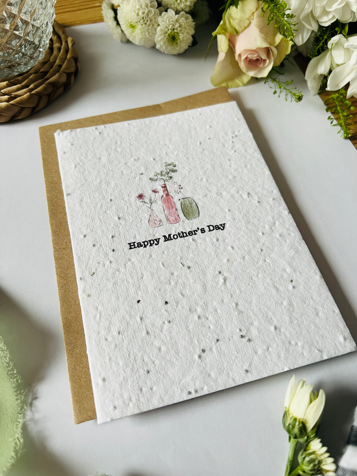 Plantable Seed Paper Mother's Day Floral Card