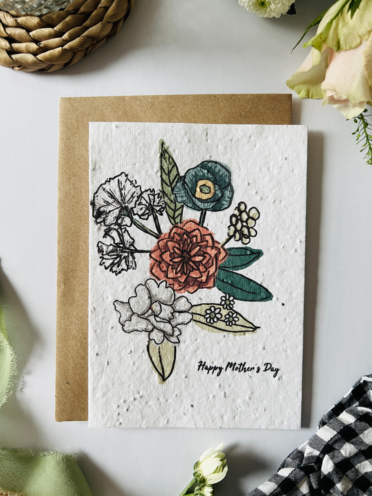 Plantable Seed Paper Mother's Day Floral Card