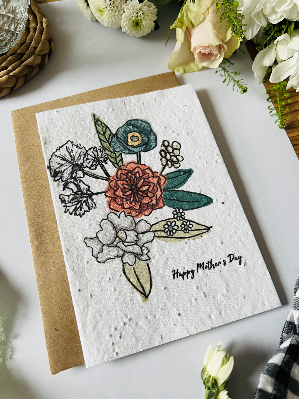 Plantable Seed Paper Mother's Day Floral Card