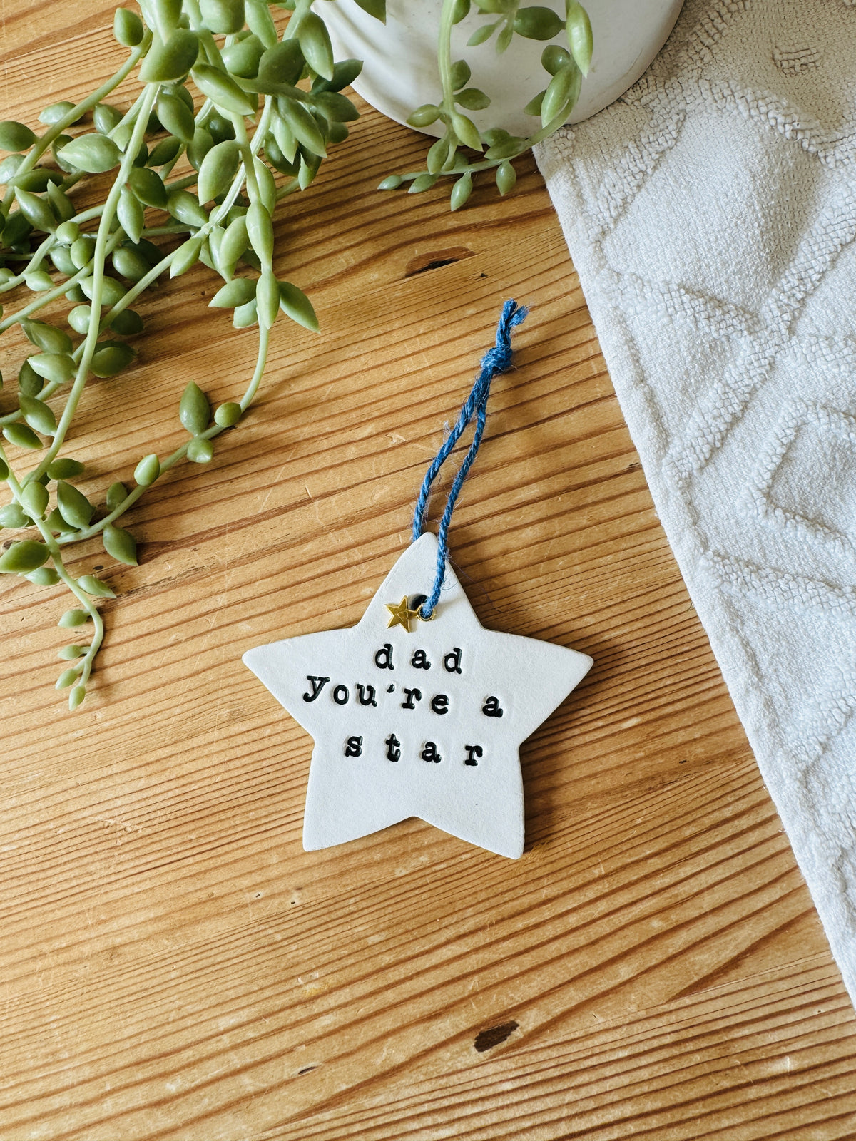 Personalised Father's Day Star Keepsake with Star Charm