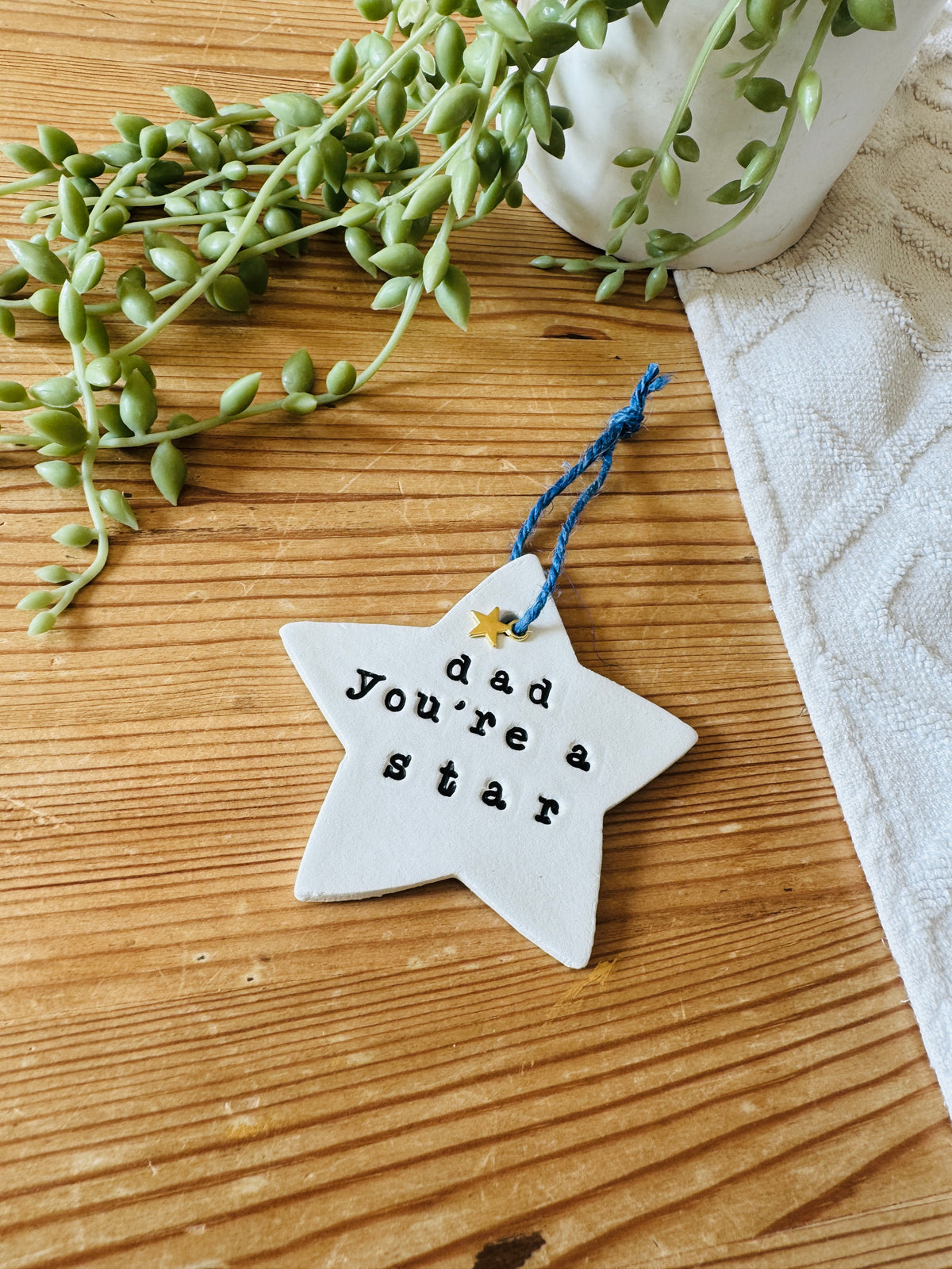 Personalised Father's Day Star Keepsake with Star Charm