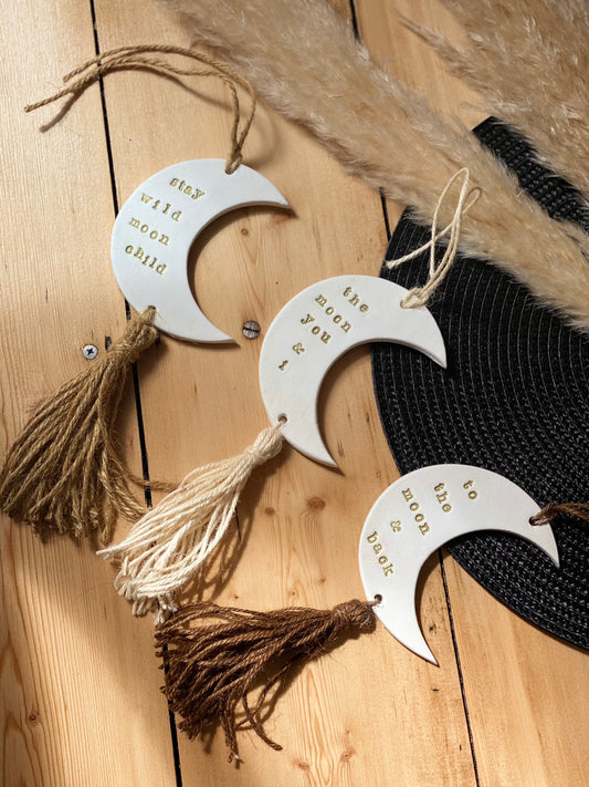 Crescent Moon Tassel Wall Hanging