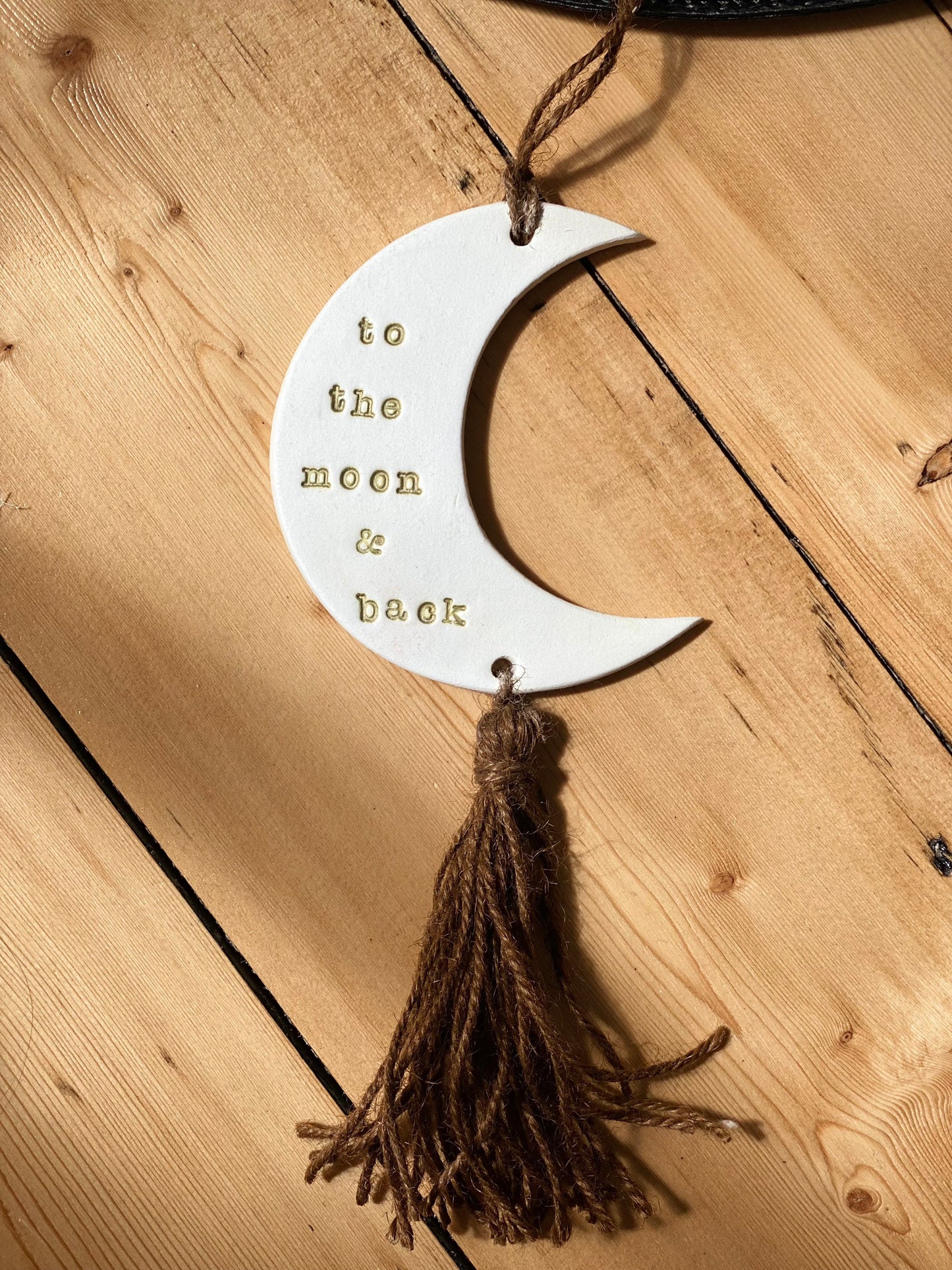 Crescent Moon Tassel Wall Hanging
