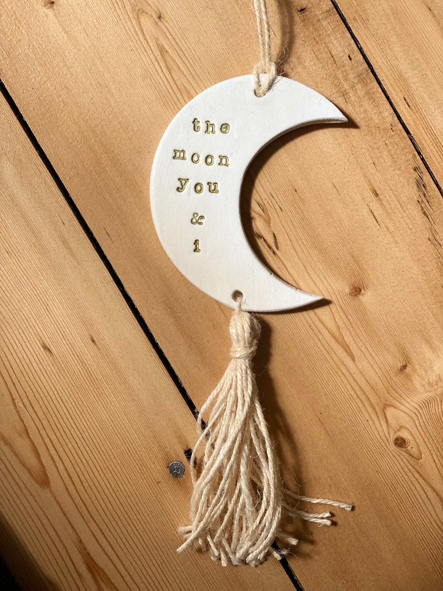 Crescent Moon Tassel Wall Hanging