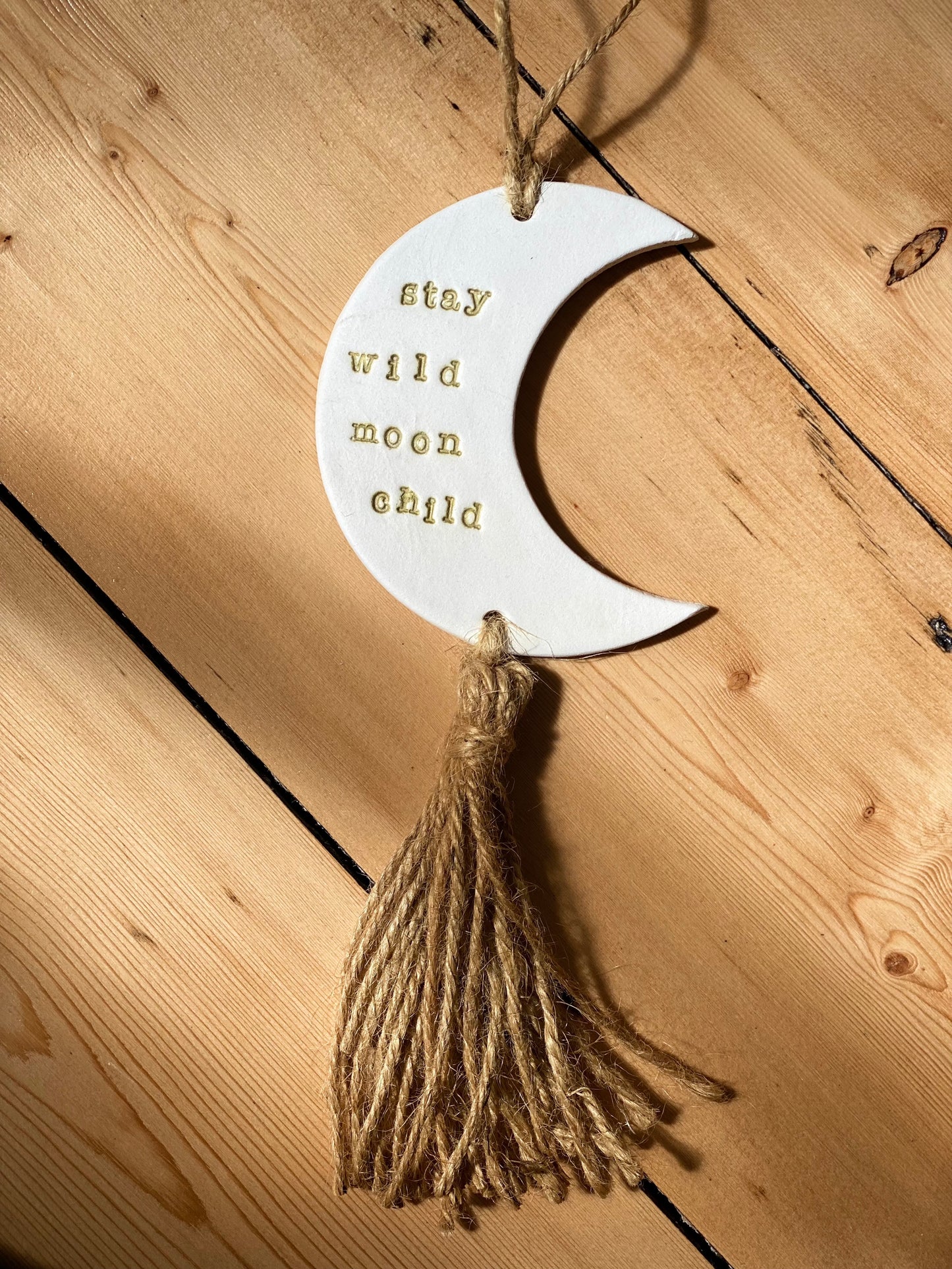 Crescent Moon Tassel Wall Hanging