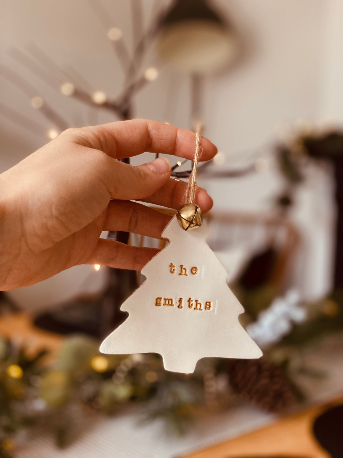 Personalised Christmas Tree Decoration Clay Bauble