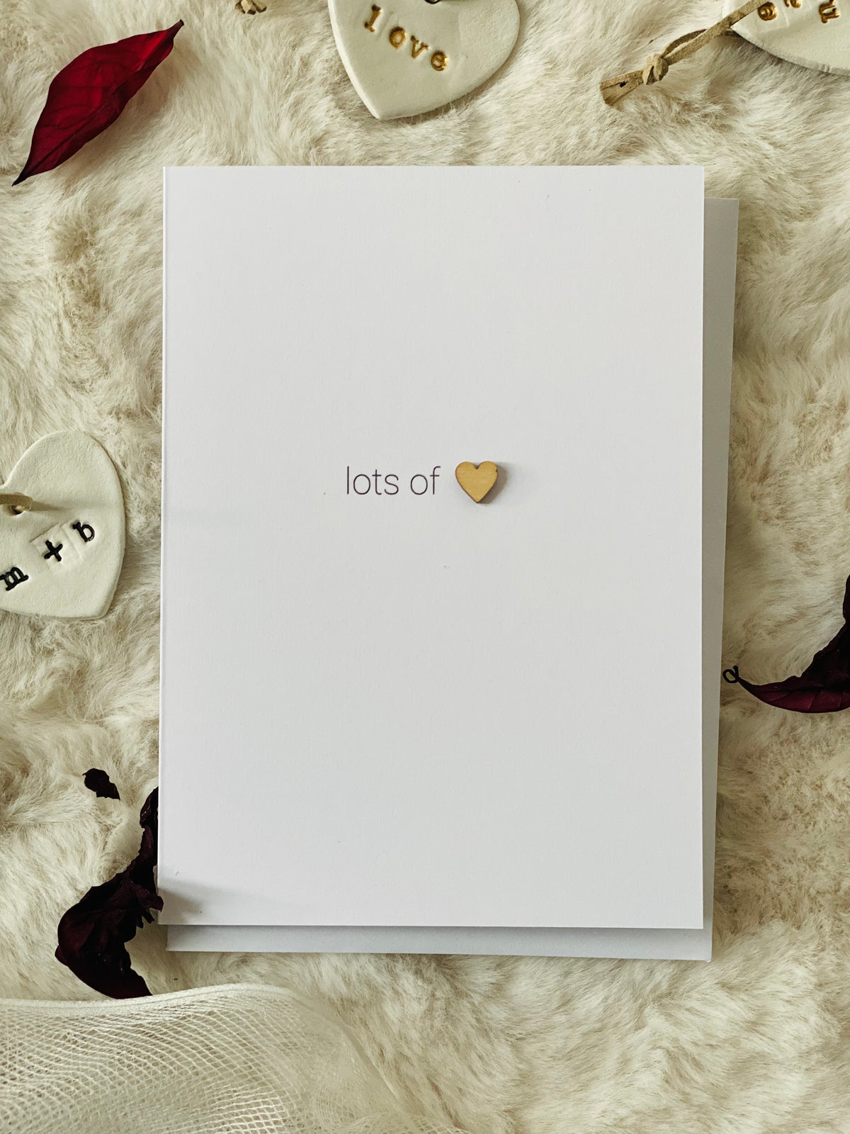 Wooden Heart Valentine's Day Card