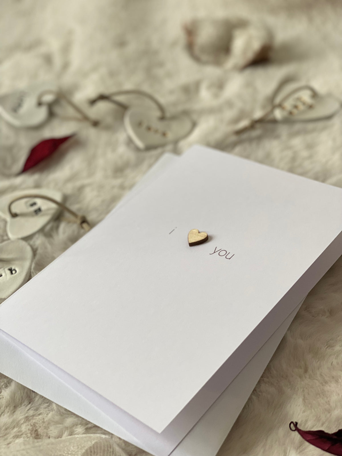 Wooden Heart Valentine's Day Card