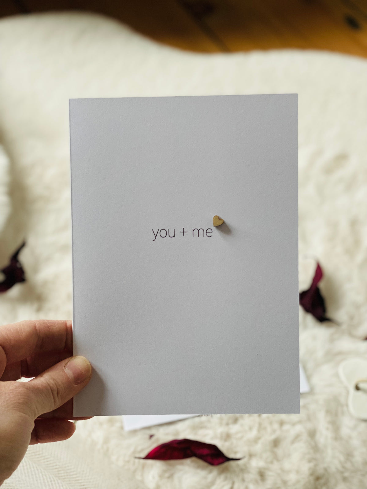 Wooden Heart Valentine's Day Card