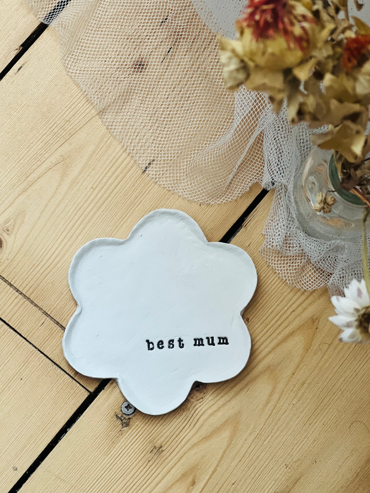 Personalised Flower Trinket Dish Mother's Day Gift